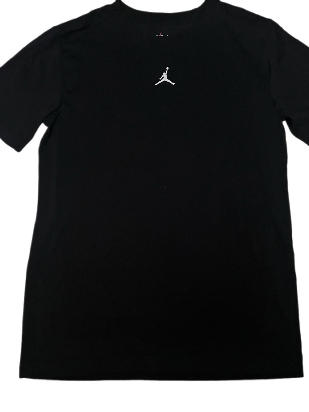 Jordan Black Kids' Short-Sleeve Tee with White Jumpman